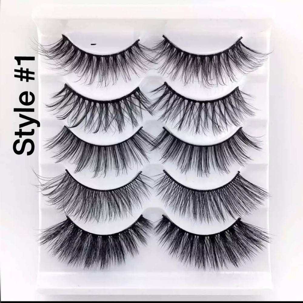5 Pairs Mixed Styles 3D Mink Hair False Eyelashes - Picture 2 of 6